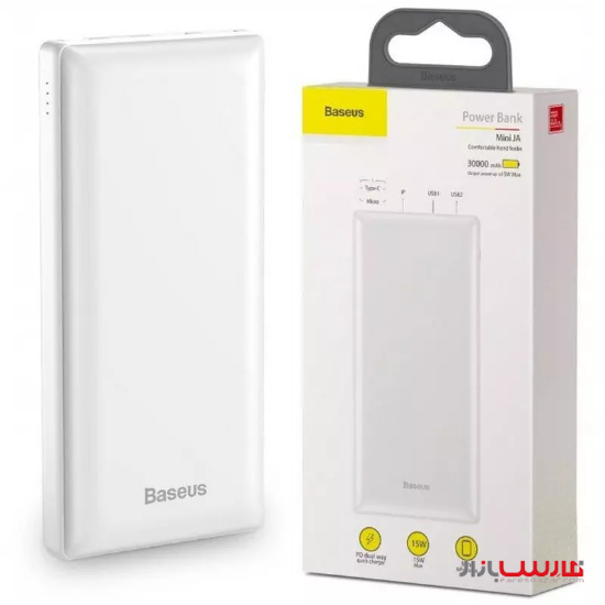 پاوربانک ۳۰۰۰۰ میلیآمپر ۱۵ واتی بیسوس مدل Baseus Mini JA PPJAN