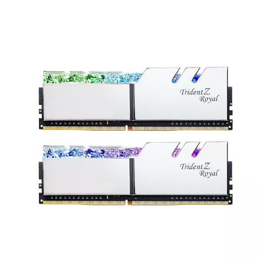 رم دسکتاپ دو کاناله جی اسکیل مدل Trident Z Royal Silver DDR4 3200MHz CL16 ظرفیت 16 گیگابایت