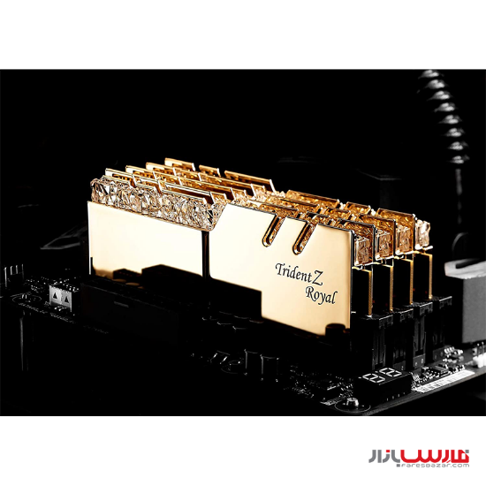 رم دسکتاپ دو کاناله جی اسکیل مدل Trident Z Royal Gold DDR4 3200MHz CL16 ظرفیت 32 گیگابایت 