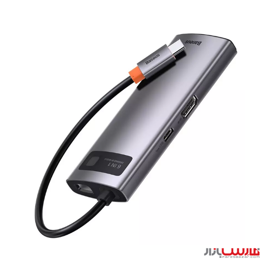 هاب ۶ پورت بیسوس مدل Baseus Metal Gleam Multifunctional Type-C CAHUB