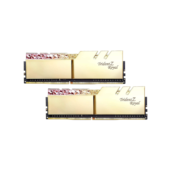 رم دسکتاپ دو کاناله جی اسکیل مدل Trident Z Royal Gold DDR4 3600MHz CL16 ظرفیت ۶۴ گیگابایت