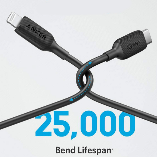 کابل ۱.۸ متری USB-C به Lightning انکر مدل Anker PowerLine III A8833
