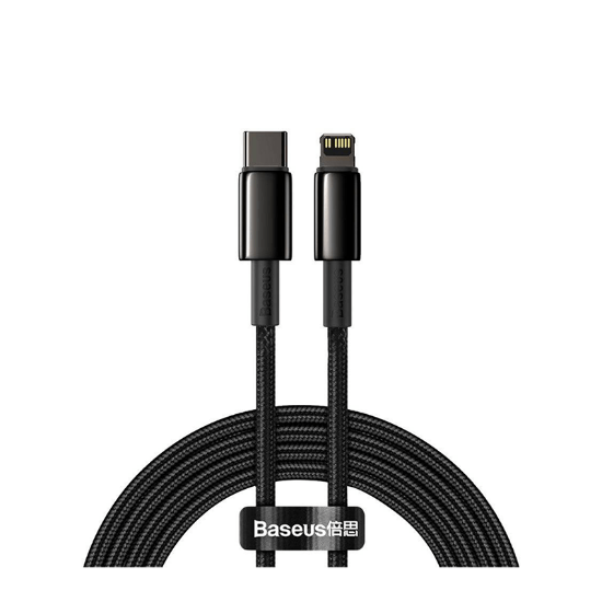 کابل ۲ متری Type-C به Lightning بیسوس مدل Baseus Tungsten Gold CATLWJ-A