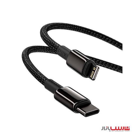کابل ۲ متری Type-C به Lightening بیسوس مدل Baseus Tungsten Gold CATLWJ-A