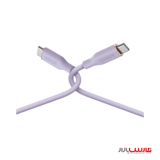 کابل ۹۰ سانتی‌متری USB-C به USB-C انکر مدل Anker Powerline III Flow A8552