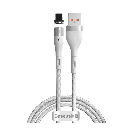 کابل ۱ متری USB به Lightning بیسوس مدل Baseus Zinc Magnetic Safe CALXC-K