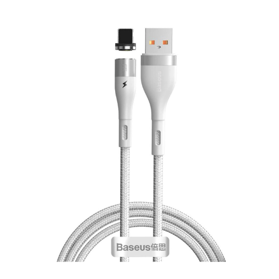 کابل ۱ متری USB به Lightning بیسوس مدل Baseus Zinc Magnetic Safe CALXC-K