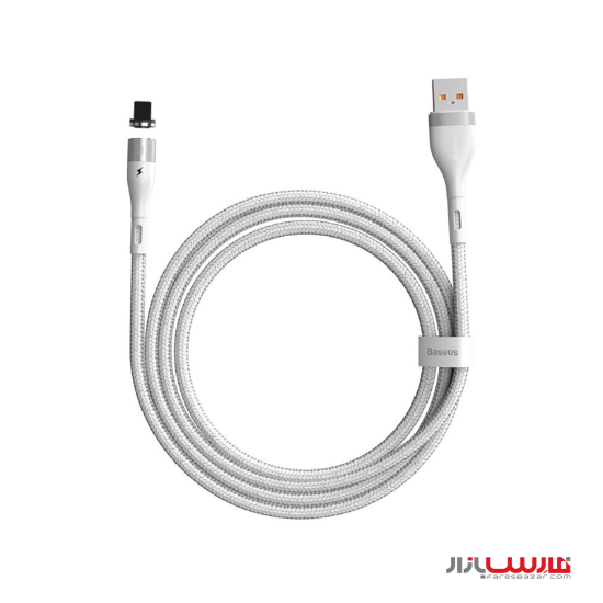 کابل ۱ متری USB به Lightning بیسوس مدل Baseus Zinc Magnetic Safe CALXC-K