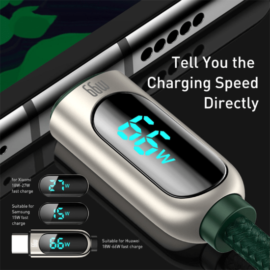کابل ۱ متری USB به Type-C بیسوس مدل Baseus Display Fast Charging Data Cable CASX0200