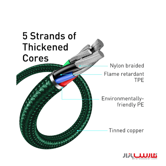 کابل ۱ متری USB به Type-C بیسوس مدل Baseus Display Fast Charging Data Cable CASX0200