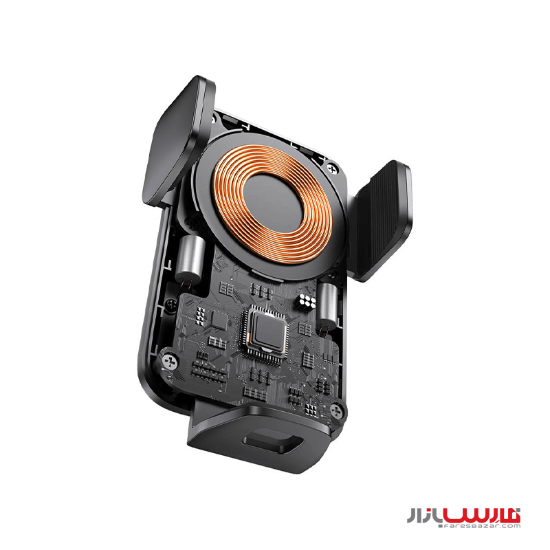 پایه نگهدارنده و شارژر بی‌ سیم ۱۵ واتی بیسوس مدل Baseus Wisdom Auto Alignment CGZX000001