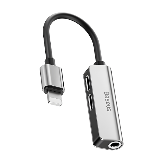 تبدیل لایتنینگ به جک ۳.۵ میلی متری و لایتنینگ بیسوس مدل Baseus 3-in-1 L52 CALL52