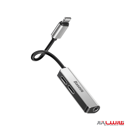 تبدیل لایتنینگ به جک ۳.۵ میلی متری و لایتنینگ بیسوس مدل Baseus 3-in-1 L52 CALL52