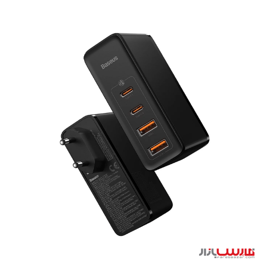 شارژر دیواری ۴ پورت ۱۰۰ واتی بیسوس مدل Baseus GaN2 Pro Quick Charger 2C+2U CCGAN2P-L