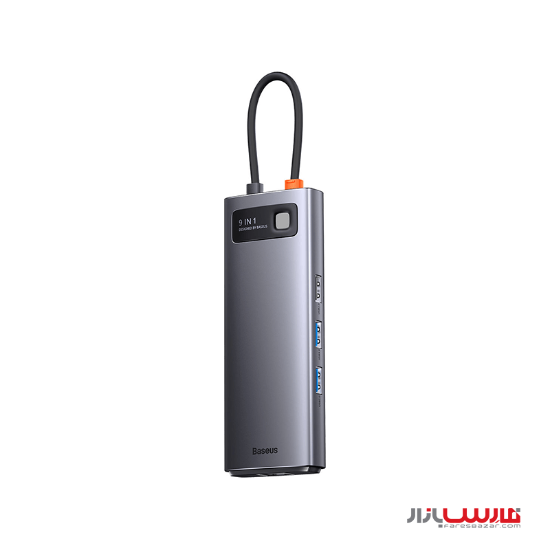 هاب ۹ پورت بیسوس مدل Baseus Metal Gleam Series WKWG060013 با کابل Type-C