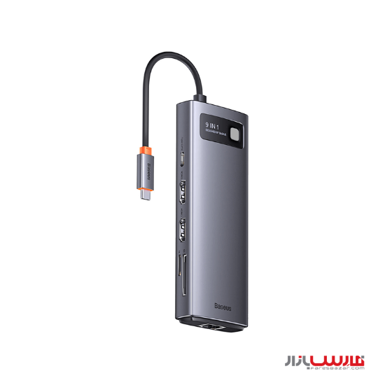 هاب ۹ پورت بیسوس مدل Baseus Metal Gleam Series WKWG060013 با کابل Type-C