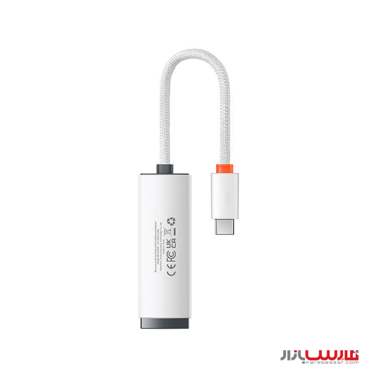 تبدیل Type-C به LAN بیسوس مدل Baseus Lite Series Ethernet Adapter Type-C to LAN Port (1000Mbps) WKQX0003