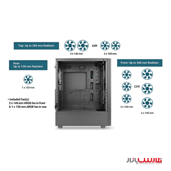 کیس گیمینگ انتک مدل Antec NX410 Mid Tower Gaming Case