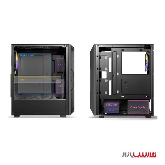 کیس گیمینگ انتک مدل Antec AX61 ELITE Mid-Tower Gaming Case