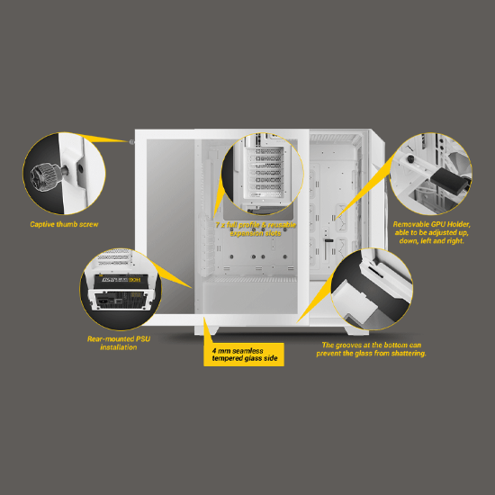 کیس گیمینگ انتک مدل Antec DP505 Mid-Tower E-ATX