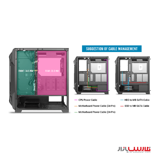 کیس گیمینگ انتک مدل Antec DF800 FLUX Mid Tower 