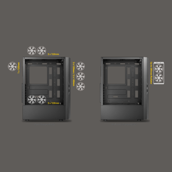 کیس گیمینگ انتک مدل Antec AX20 Mid-Tower Gaming Case
