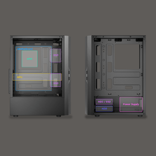 کیس گیمینگ انتک مدل Antec AX20 Mid-Tower Gaming Case