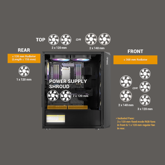 کیس گیمینگ انتک مدل Antec NX292 Tower Gaming Case