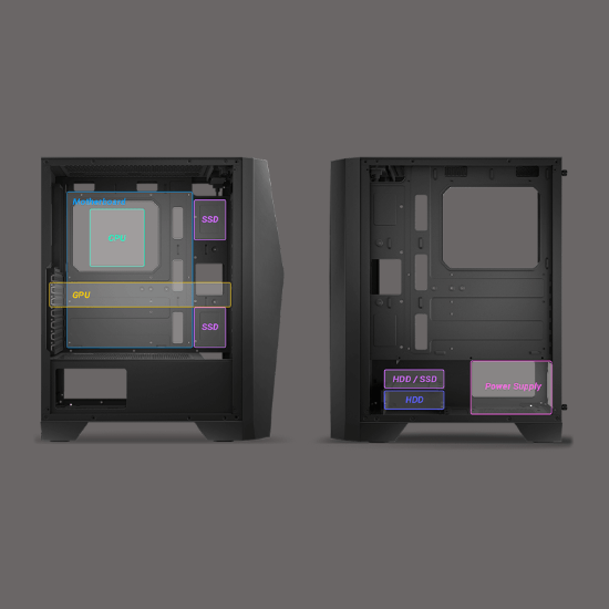 کیس گیمینگ انتک مدل Antec AX51 Mid-Tower Gaming Case