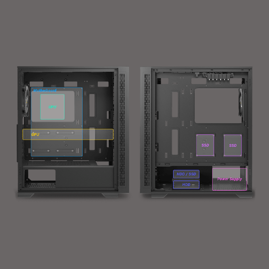 کیس گیمینگ انتک مدل Antec AX81 ELITE Mid-Tower Gaming Case 