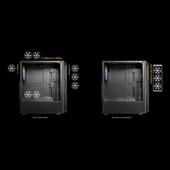 کیس گیمینگ انتک مدل Antec AX61 ELITE Mid-Tower Gaming Case