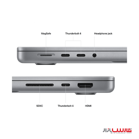لپ تاپ ۱۴ اینچی اپل مدل Macbook Pro MPHH3 2023 16GB 512GB