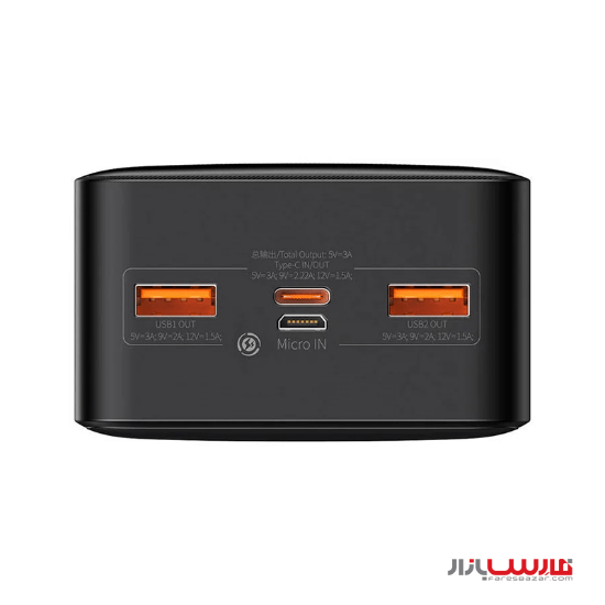 پاوربانک ۳۰۰۰۰ میلی آمپر ۲۰ واتی بیسوس مدل Baseus Bipow Digital Display PPBD0504