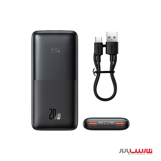 پاوربانک ۱۰۰۰۰ میلی‌آمپر ۲۰ واتی بیسوس مدل Baseus Bipow Pro PPBD0402