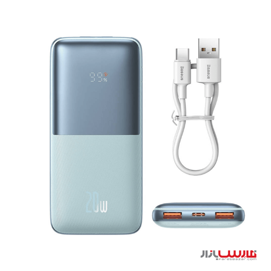 پاوربانک ۱۰۰۰۰ میلی‌آمپر ۲۰ واتی بیسوس مدل Baseus Bipow Pro PPBD0402