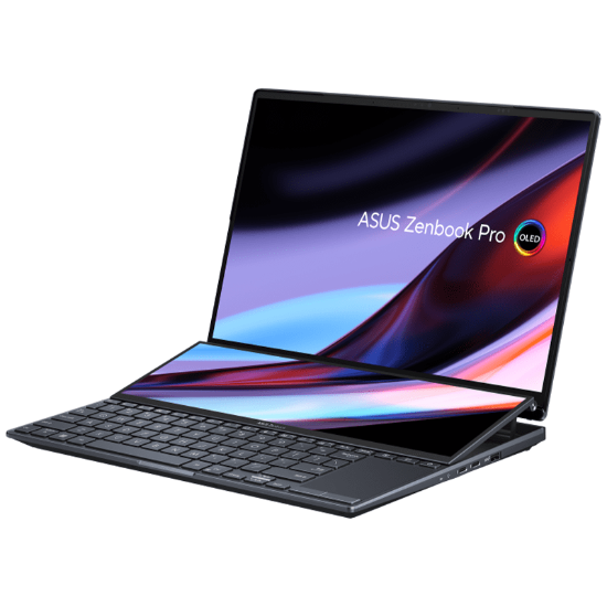 لپ تاپ ۱۴ اینچی ایسوس مدل Asus Zenbook Pro 14 Duo OLED UX8402ZE i7 12th 16GB 1TB 4GB 3050 Ti 