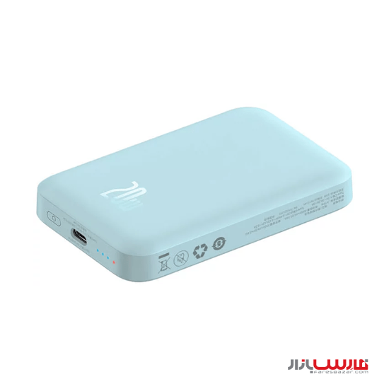 پاوربانک مغناطیسی ۶۰۰۰ میلی آمپر ۲۰ واتی بیسوس مدل Baseus Magnetic Mini Wireless PPCX1300
