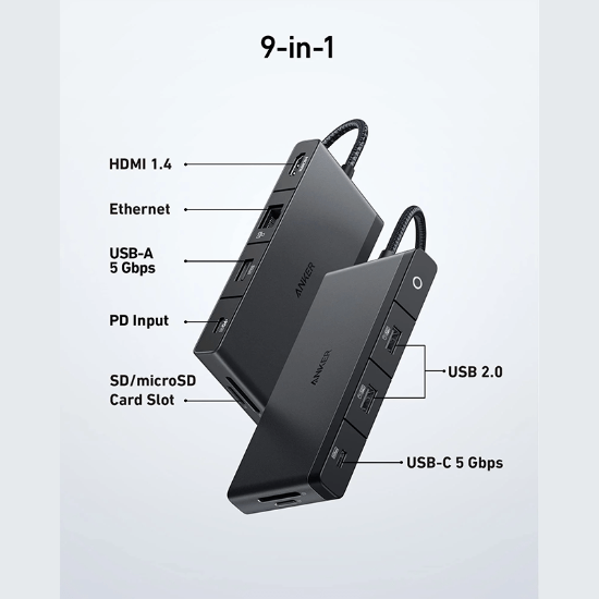 هاب ۹ پورت انکر مدل Anker 552 USB-C A8373H11