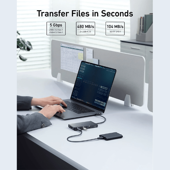 هاب ۹ پورت انکر مدل Anker 552 USB-C A8373H11