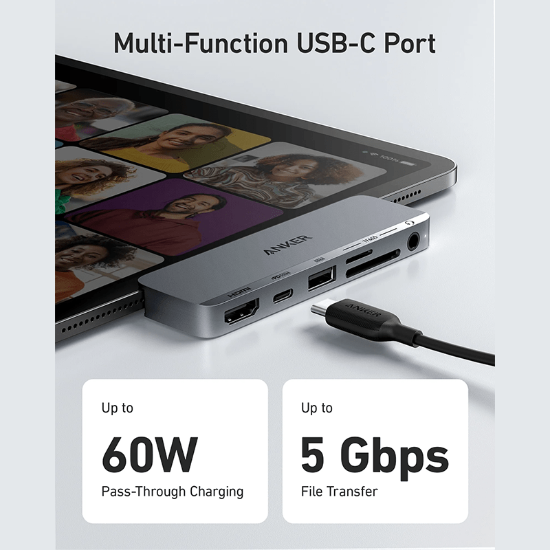 هاب ۶ پورت انکر مدل Anker 541 A8363HA1 USB-C