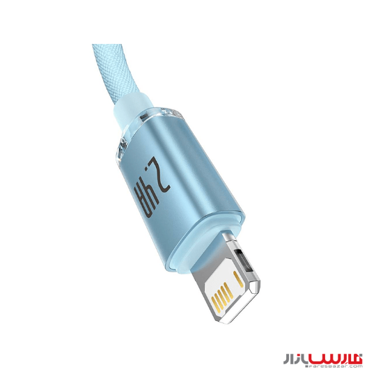 کابل ۱.۲ متری USB به Lightning بیسوس مدل Crystal Shine Series CAJY001103