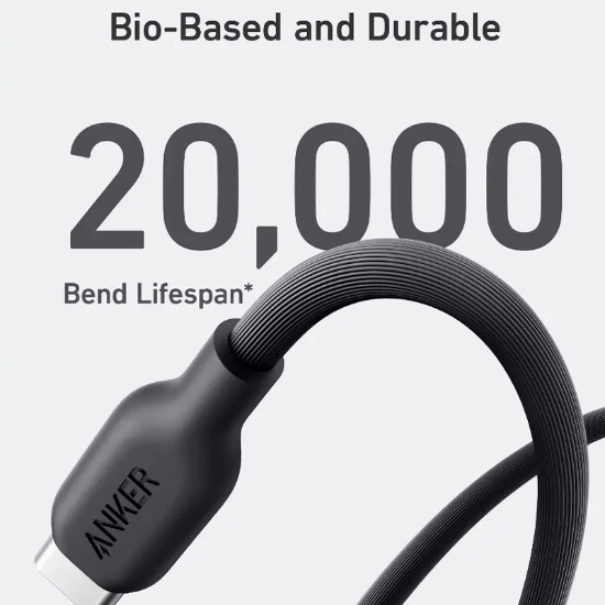 کابل ۹۰ سانتی متری USB-C به USB-C انکر مدل Bio-Based 544 A80F1