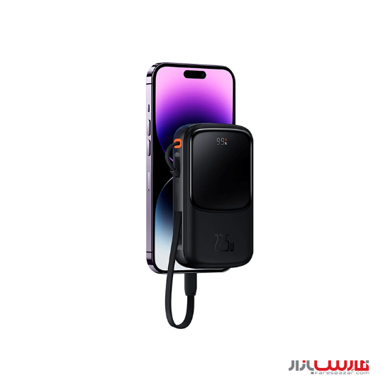 پاوربانک ۱۰۰۰۰ میلی آمپر ۲۰ واتی بیسوس مدل Qpow Pro