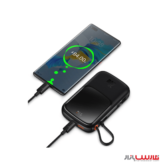 پاوربانک ۱۰۰۰۰ میلی آمپر ۲۰ واتی بیسوس مدل Qpow Pro