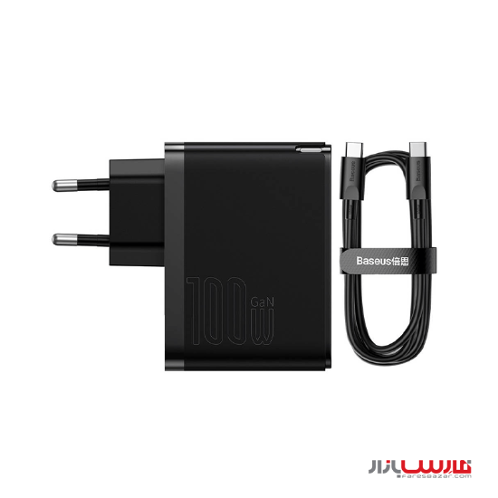 شارژر دیواری ۱۰۰ وات بیسوس مدل GaN5 Pro CCGP0902