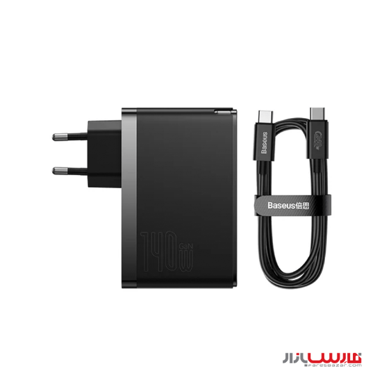 شارژر دیواری ۱۴۰ واتی بیسوس مدل GaN5 Pro CCGP1002