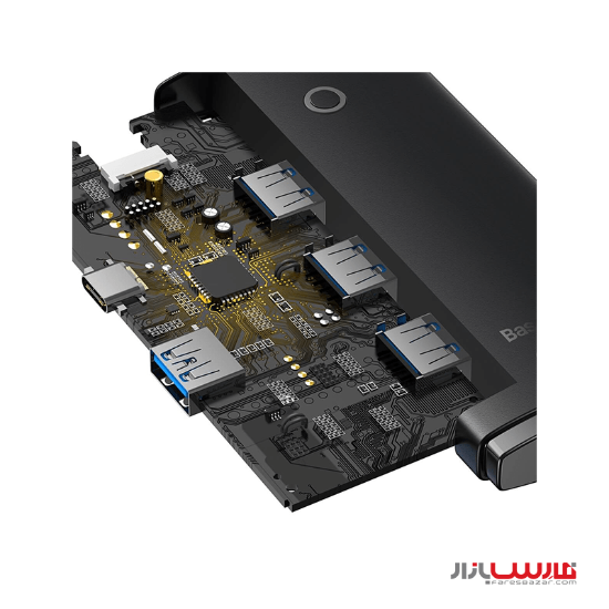 هاب ۴ پورت بیسوس مدل Baseus Lite Series WKQX0300 با کابل ۲۵ سانتی متری USB