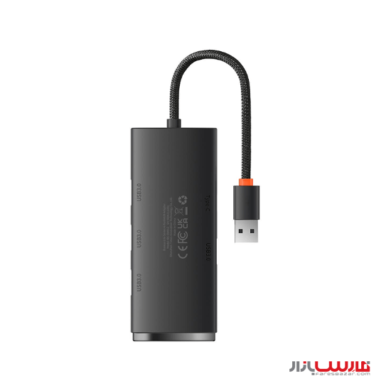 هاب ۴ پورت بیسوس مدل Baseus Lite Series WKQX0300 با کابل ۲۵ سانتی متری USB