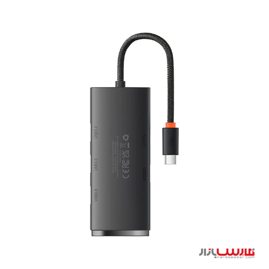 هاب ۴ پورت بیسوس مدل Lite Series WKQX0801 با کابل Type-C