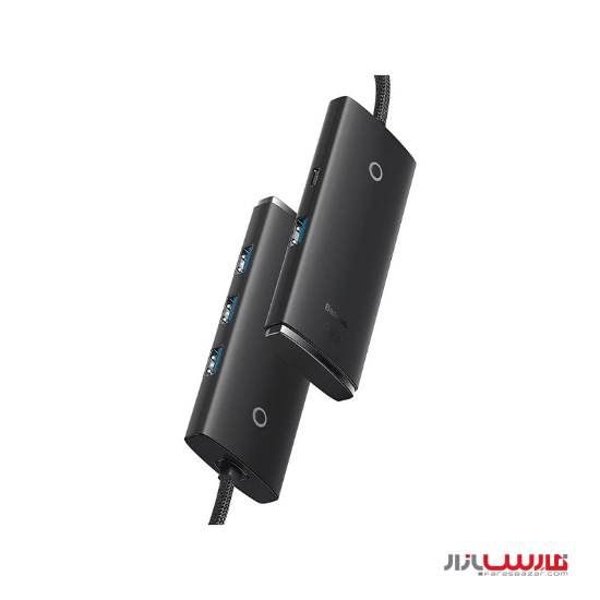 هاب ۴ پورت بیسوس مدل Lite Series WKQX0801 با کابل Type-C